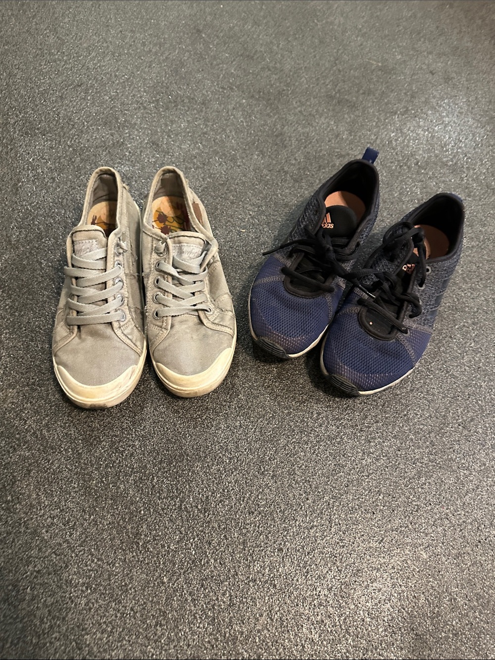Woman’s adidas and blowfish